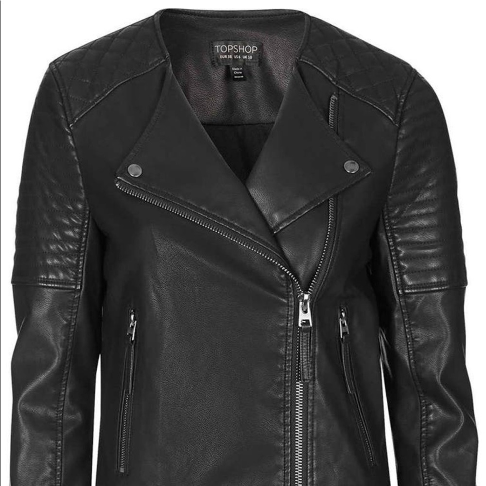 COPY - Topshop Faux Leather Biker Jacket